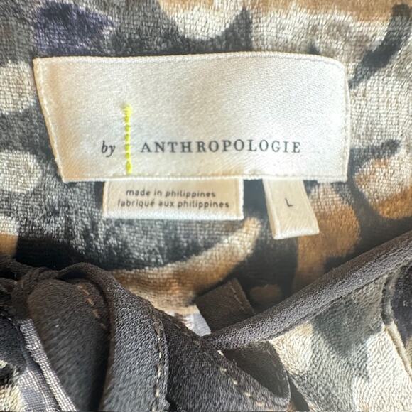 Faustine Luxurious Velvet Floral Peasant Blouse Large - Picture 13 of 14